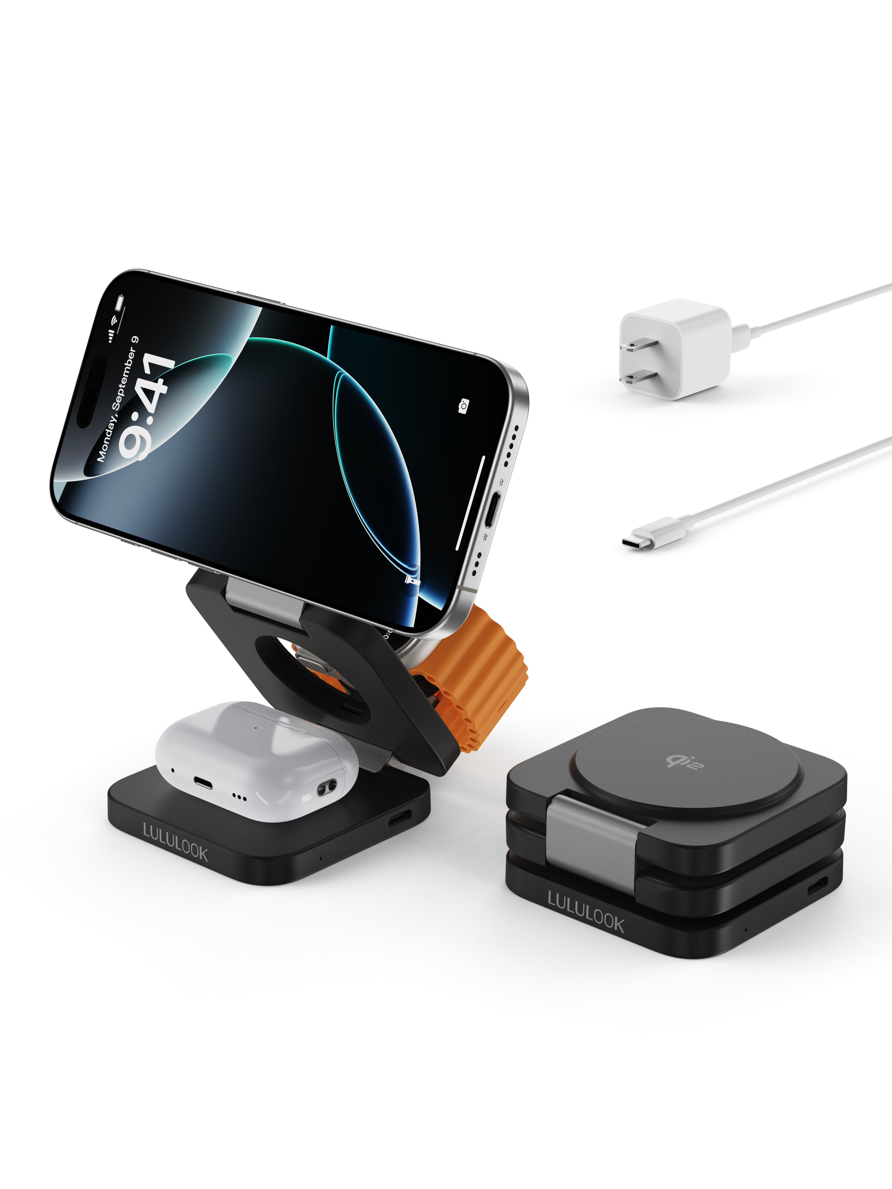 Ultra-Nano Qi2 3 in 1 Wireless Travel Charger