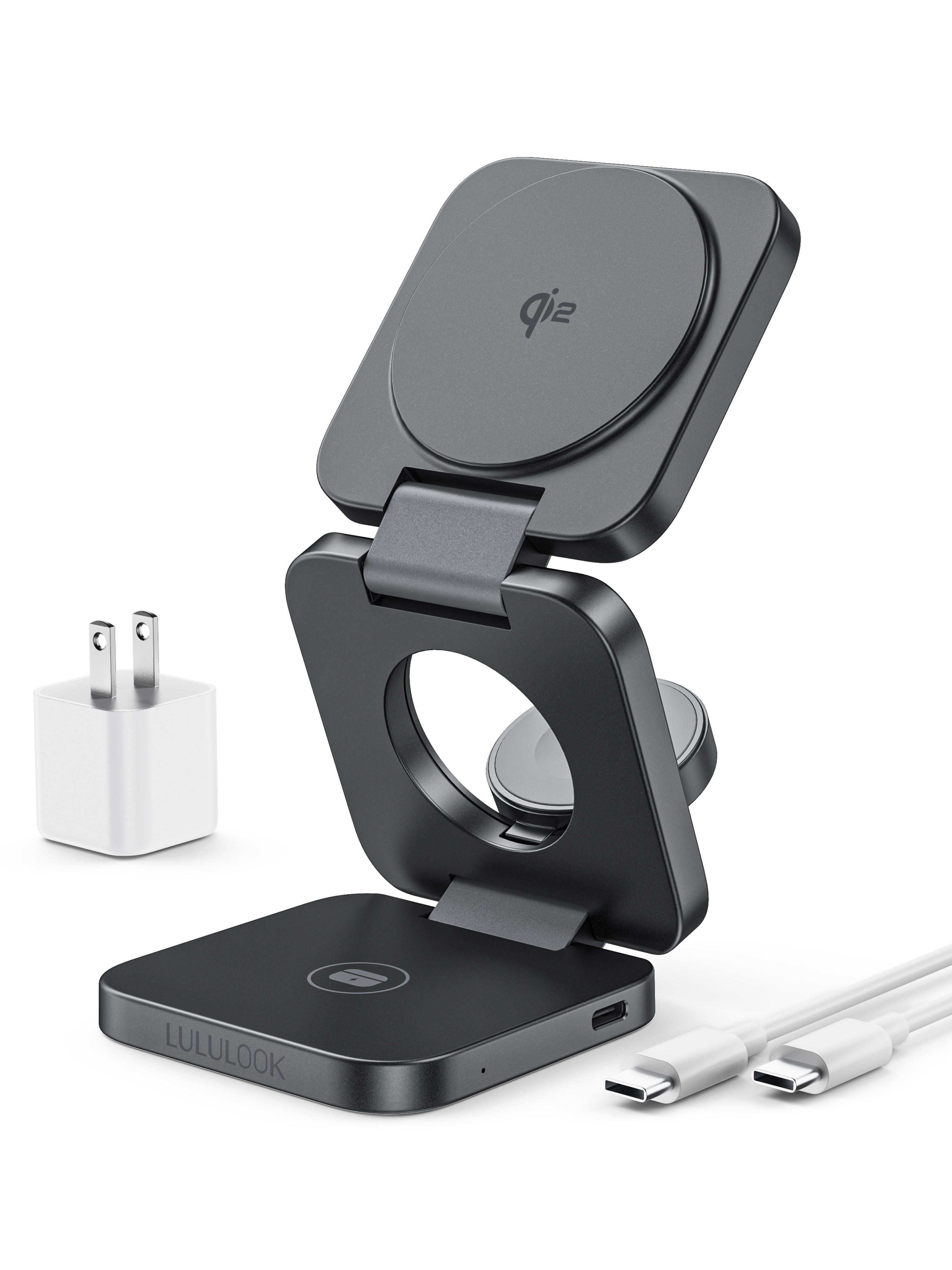 Ultra-Nano Qi2 3 in 1 Wireless Travel Charger