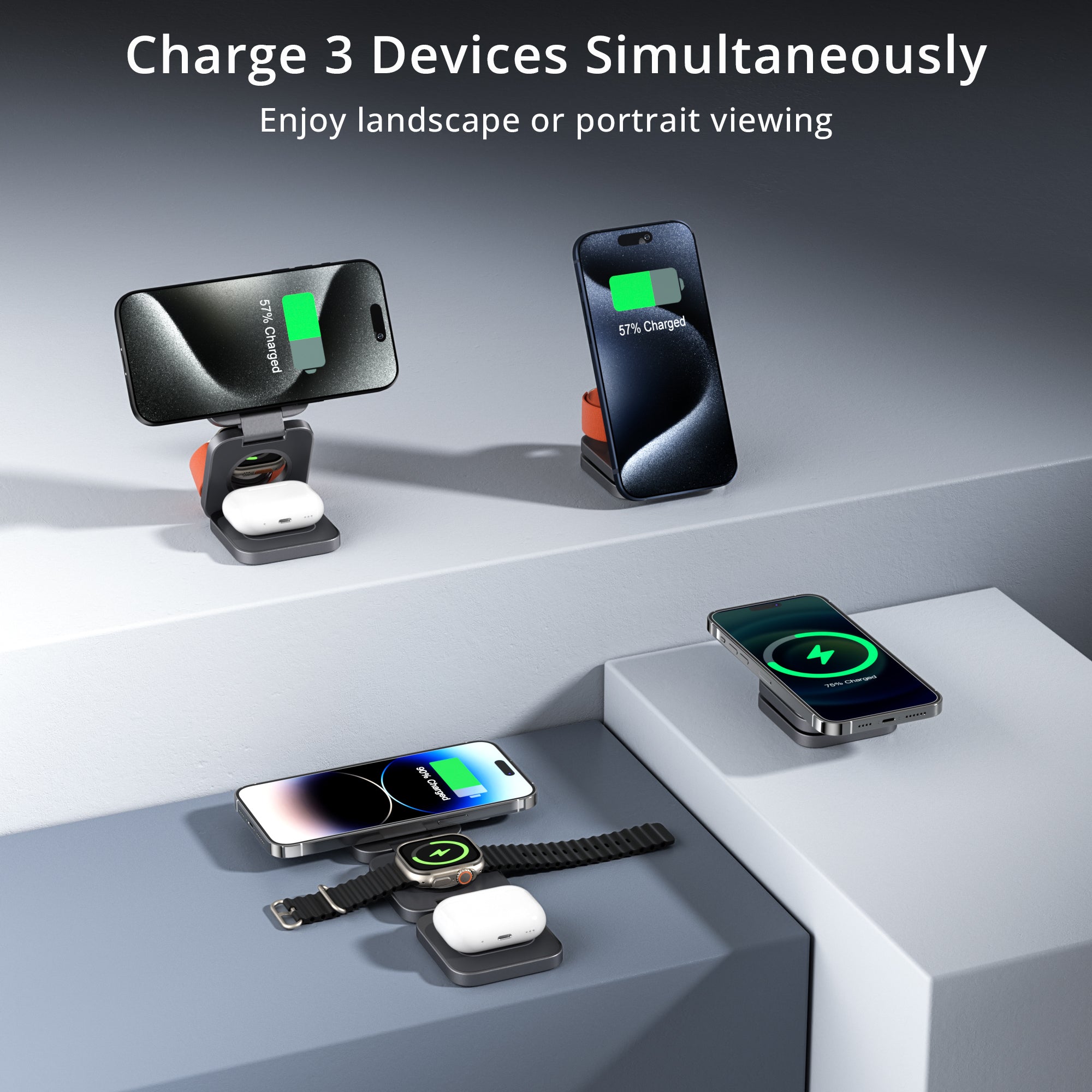 Ultra-Nano 3-in-1 Magnetic Wireless Charger