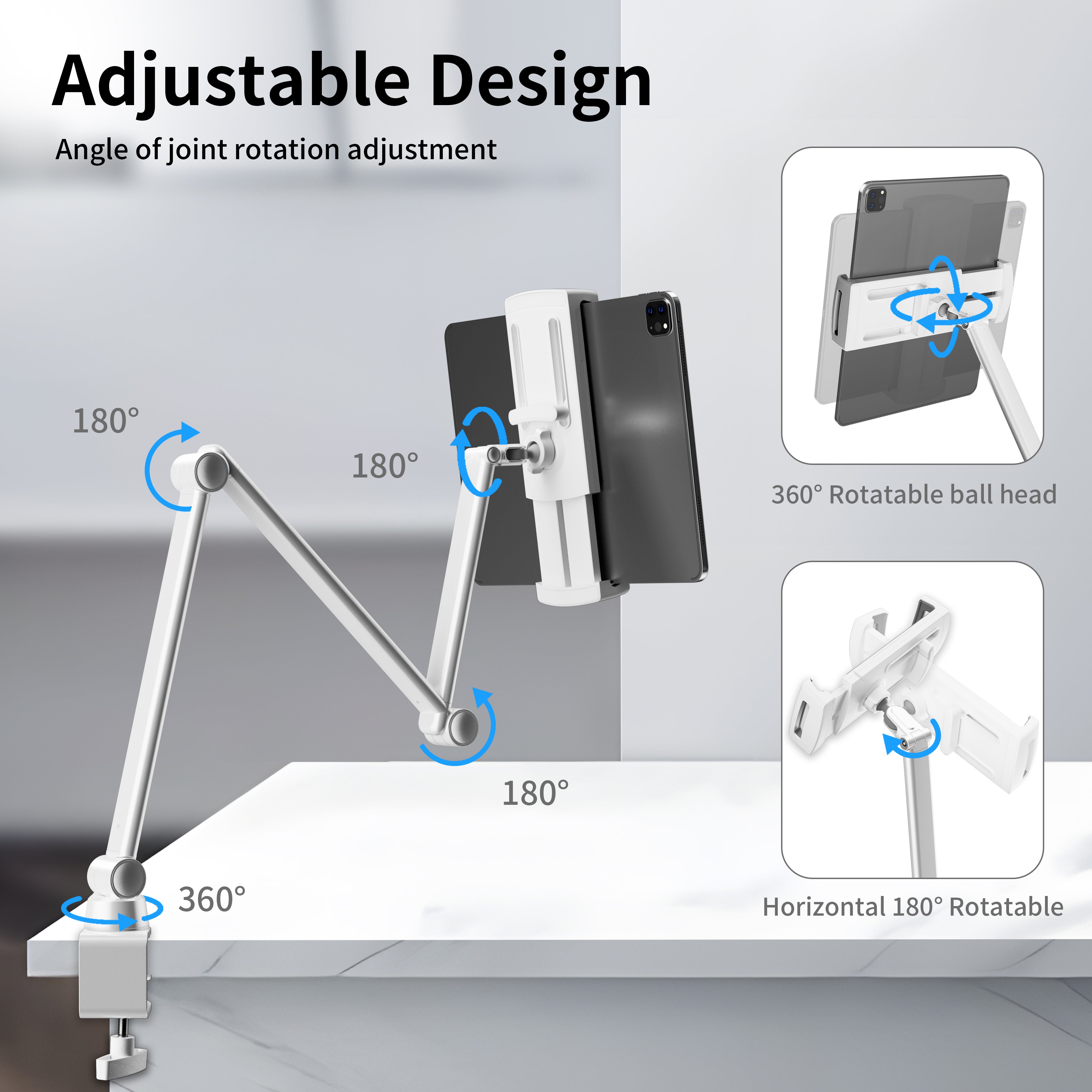 Flexible Arm Clip Tablet Phone Mount