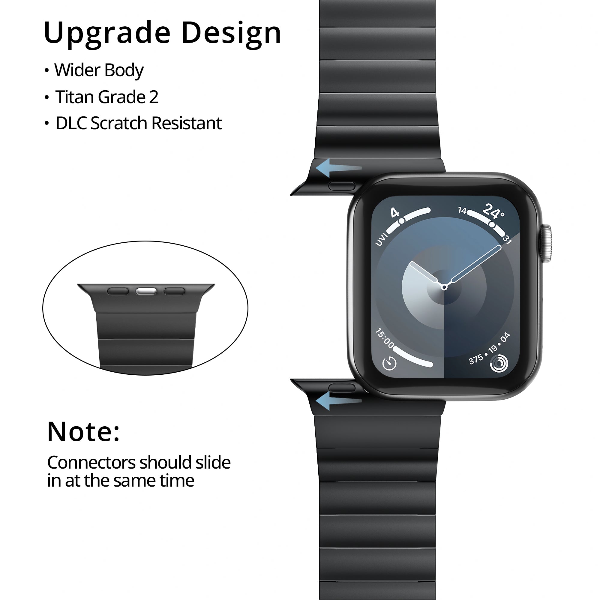 Lululook Titanium Band for Apple Watch Ultra 2/1, Series 9,8,7,6