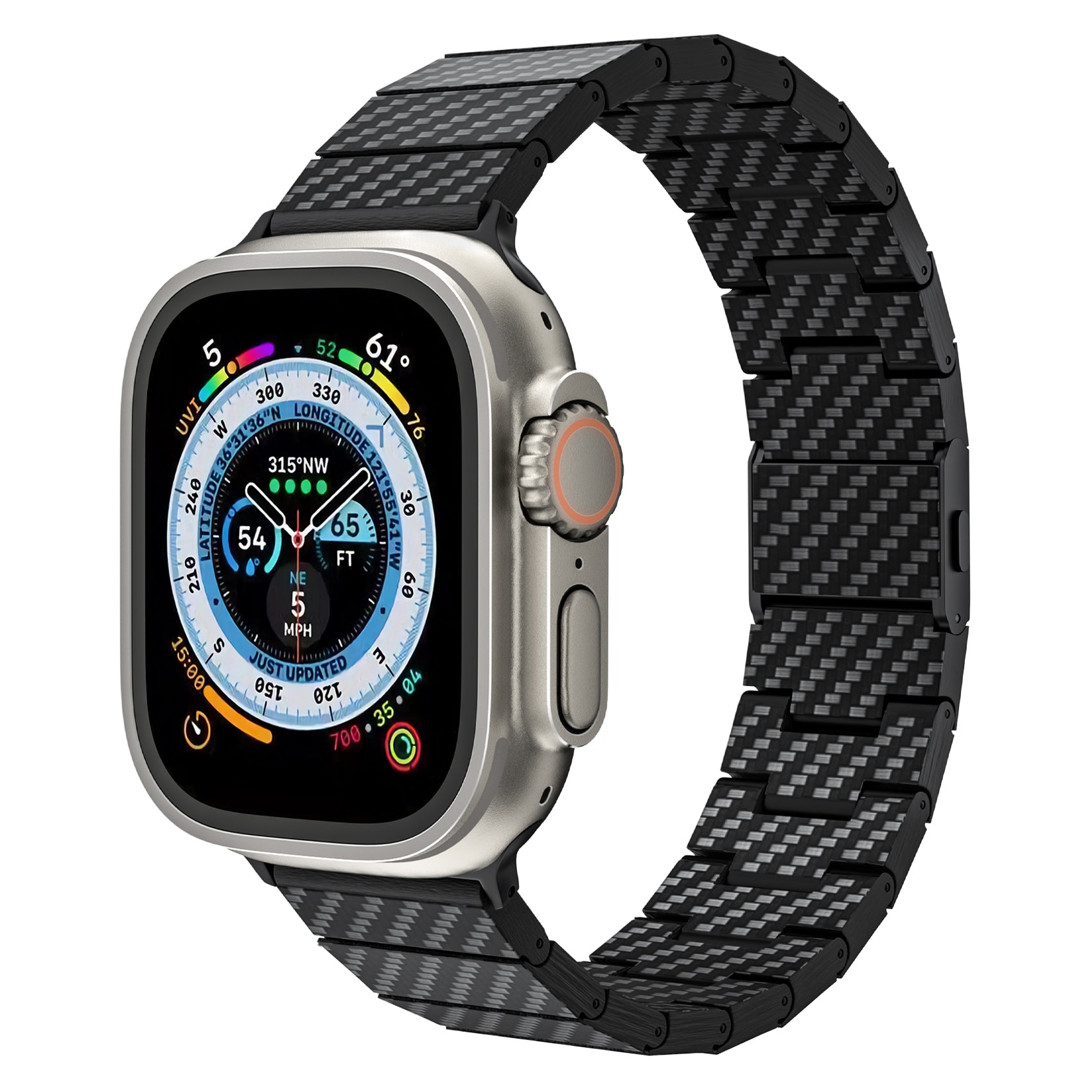 Carbon Fiber Band with Magnetic Clasp for Apple Watch