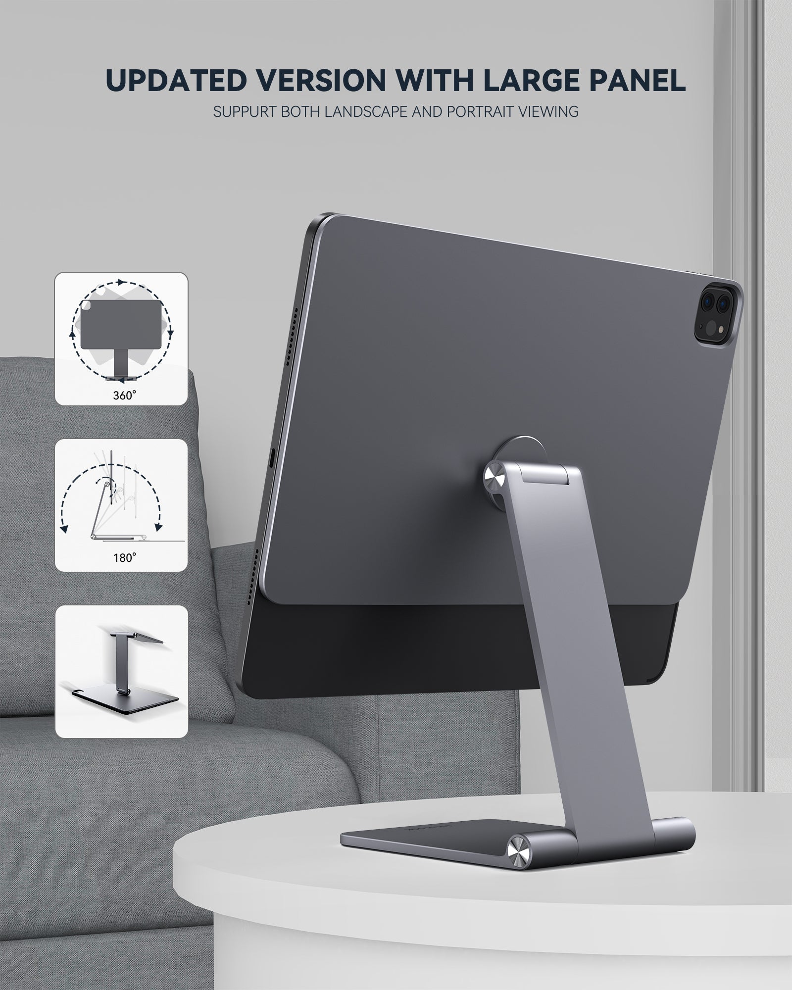 Lululook Foldable Magnetic iPad Stand, Magnetic iPad Pro Holder for Desk -  Lululook Official