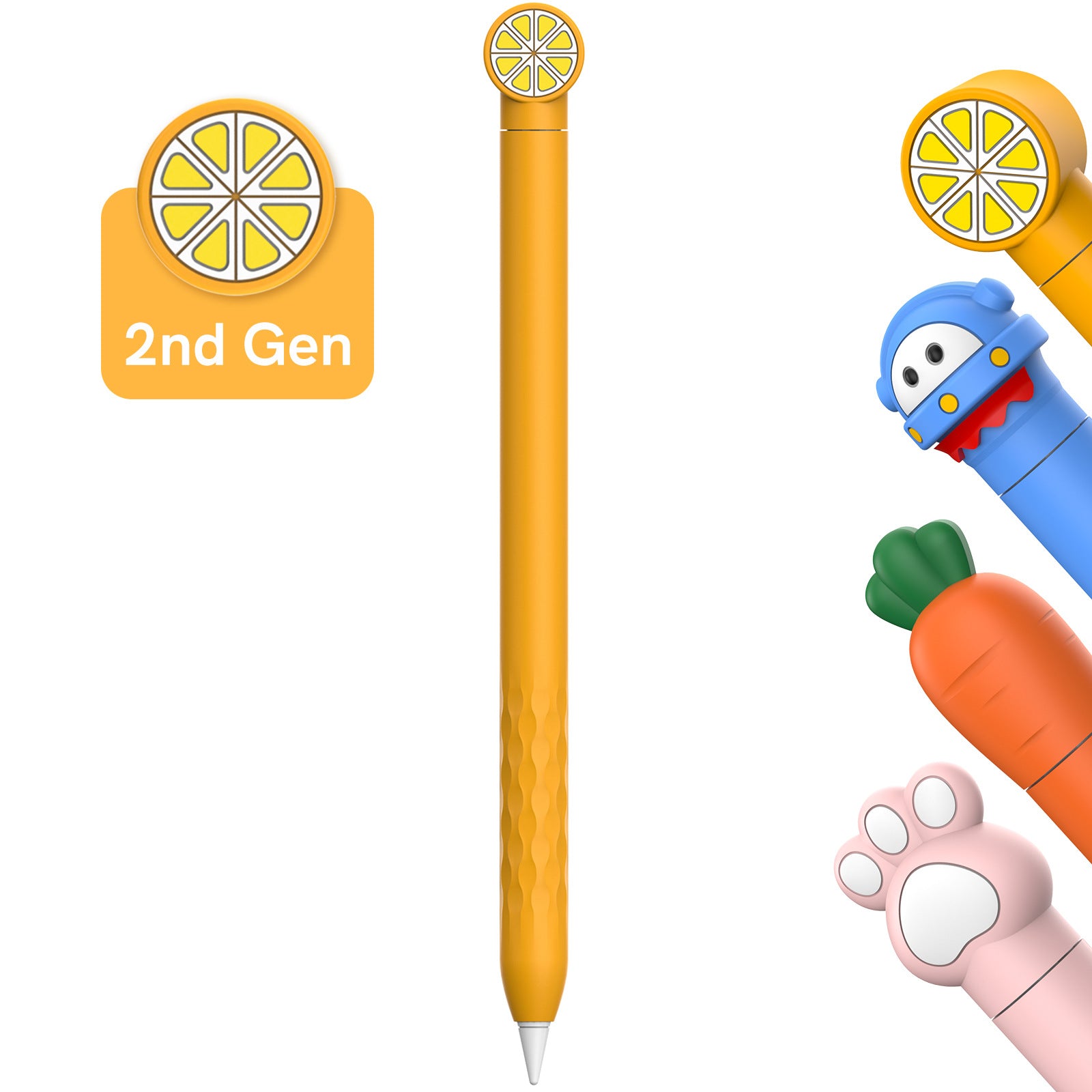 Cute Carrot Silicone Pencil Case For Apple Pencil 2/1 Case For iPad Tablet  Touch Pen Stylus Cartoon Protective Sleeve Cover